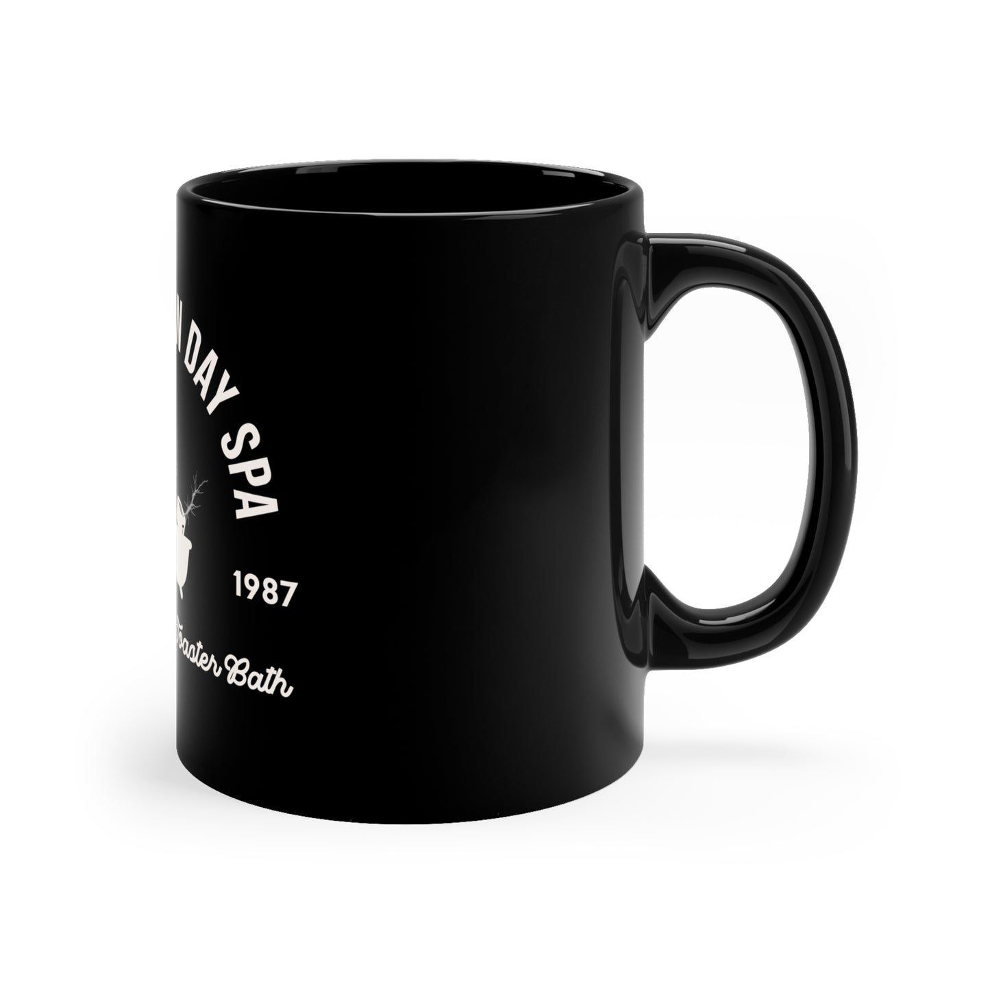 Crispy Skin Day Spa Live Laugh Toaster Bath 11oz Black Mug, Gift for Boy Friend, Gift for Husband, Fathers Day Gift, Anniversary Gift