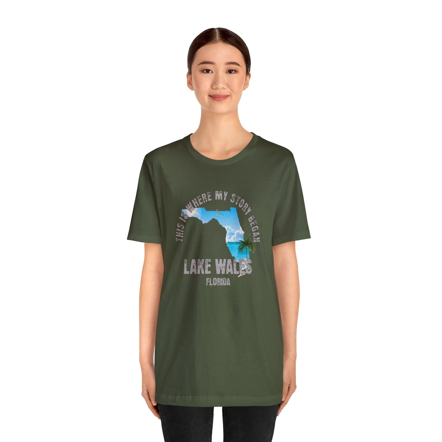 State of Florida T-Shirt - This is where my story began Lake Wales Florida, Birthday Gift, Origin Story, Home Town, Gift for Dad