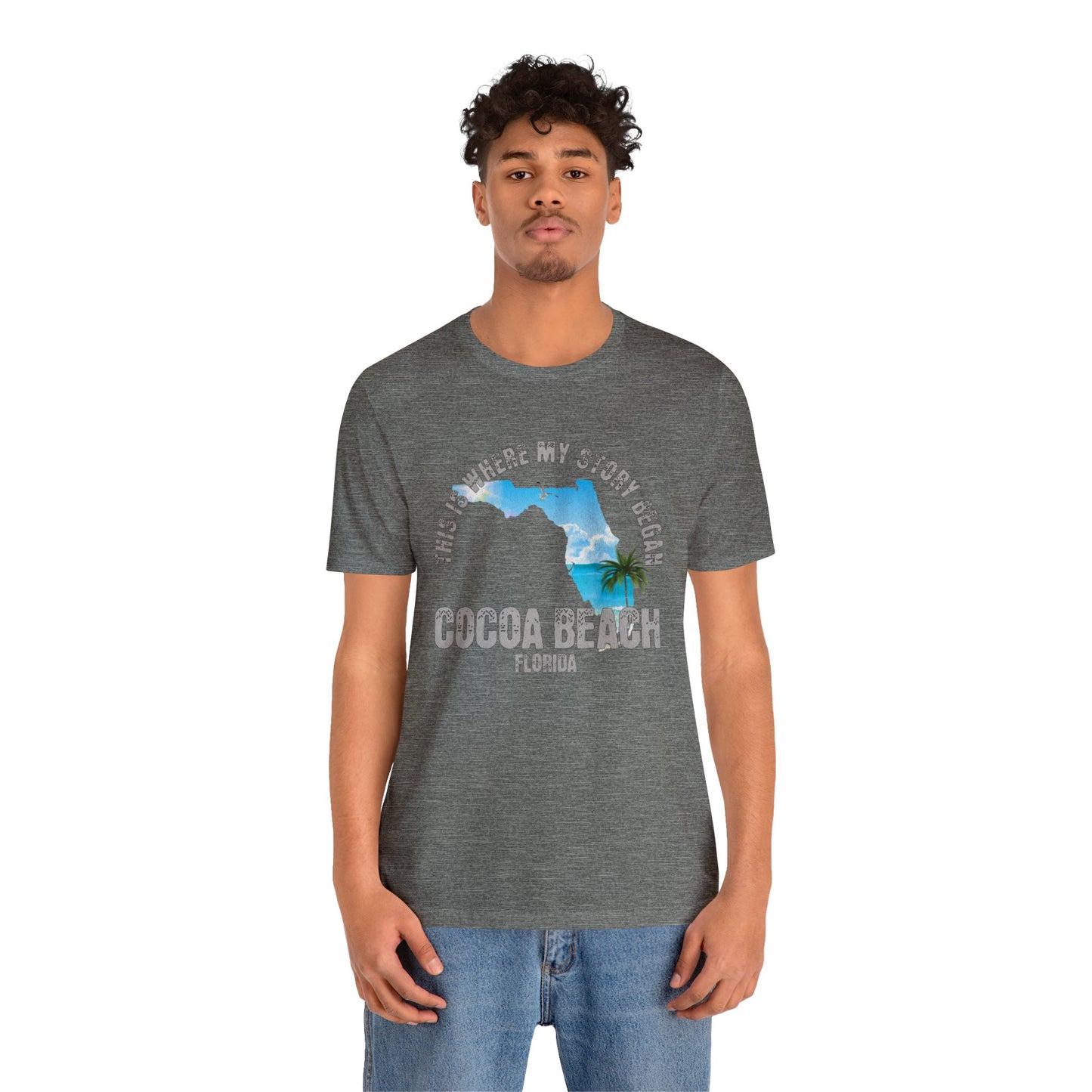 State of Florida T-Shirt - This is where my story began Cocoa Beach Florida, Birthday Gift, Origin Story, Home Town, Gift for Dad