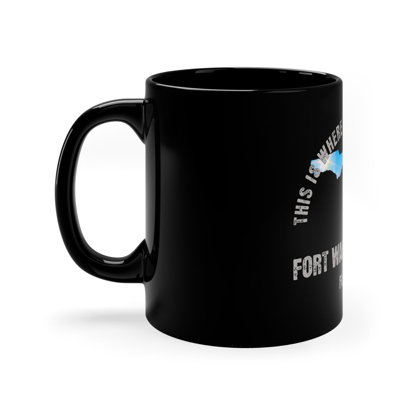 Fort Walton Beach Florida Where My Story Began Souvernirs  11oz Black Coffee Mug Home Town Home Grown