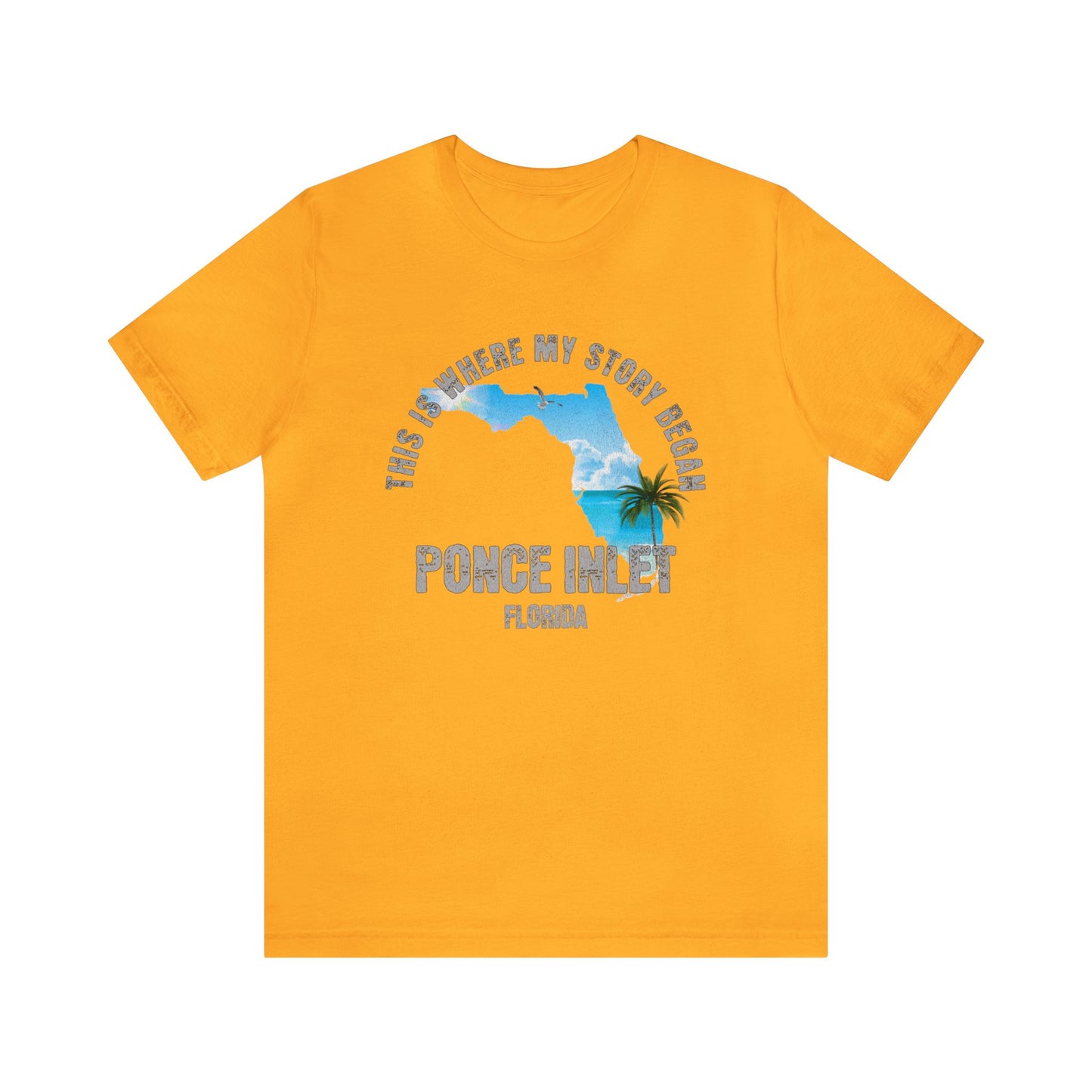 State of Florida T-Shirt - This is where my story began Ponce Inlet Florida, Birthday Gift, Origin Story, Home Town, Gift for Dad, Mom