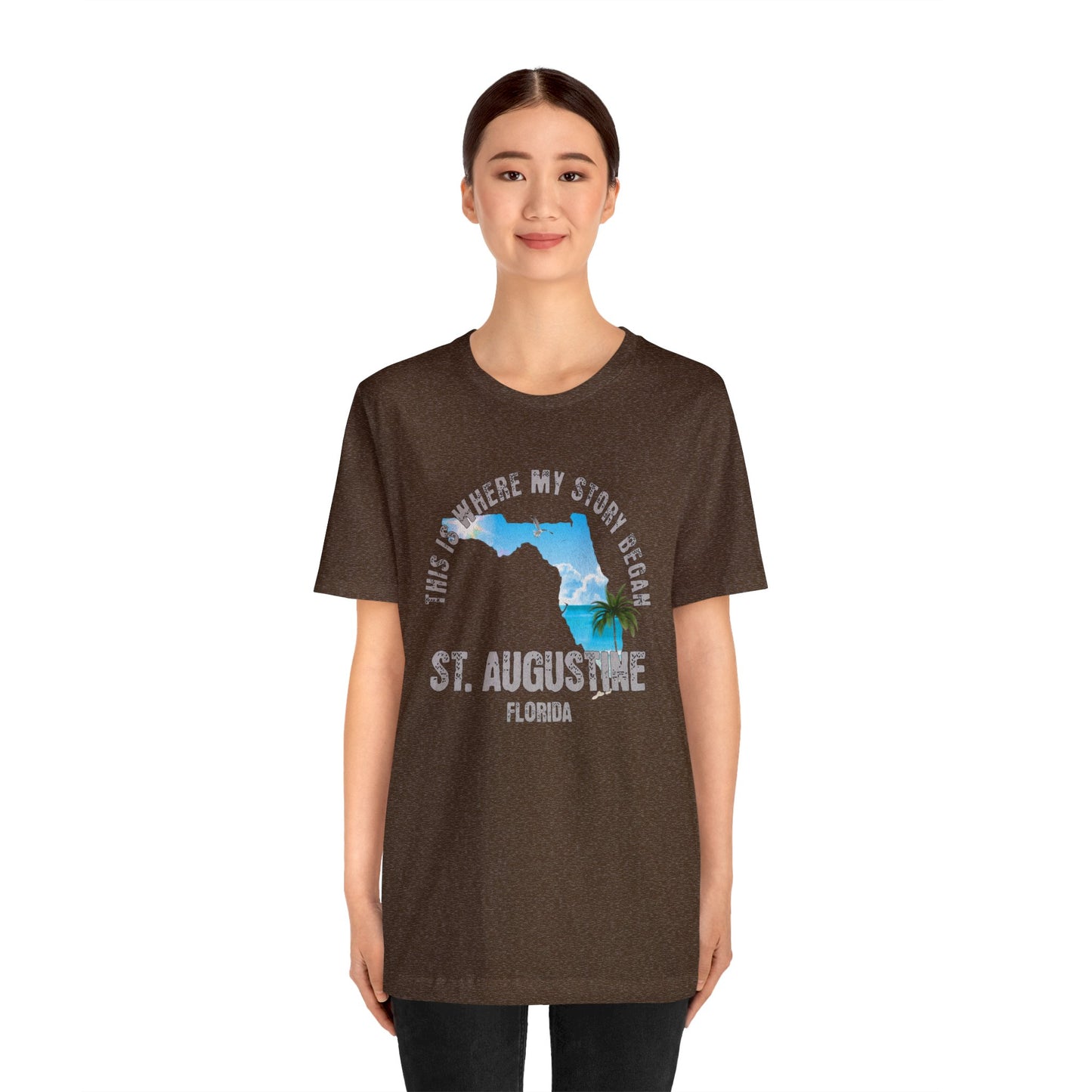 State of Florida T-Shirt - This is where my story began St. Augustine Florida, Birthday Gift, Origin Story, Home Town, Gift for Dad
