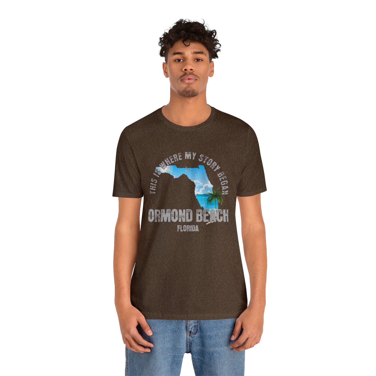 State of Florida T-Shirt - This is where my story began Ormond Beach Florida, Birthday Gift, Origin Story, Home Town, Gift for Dad
