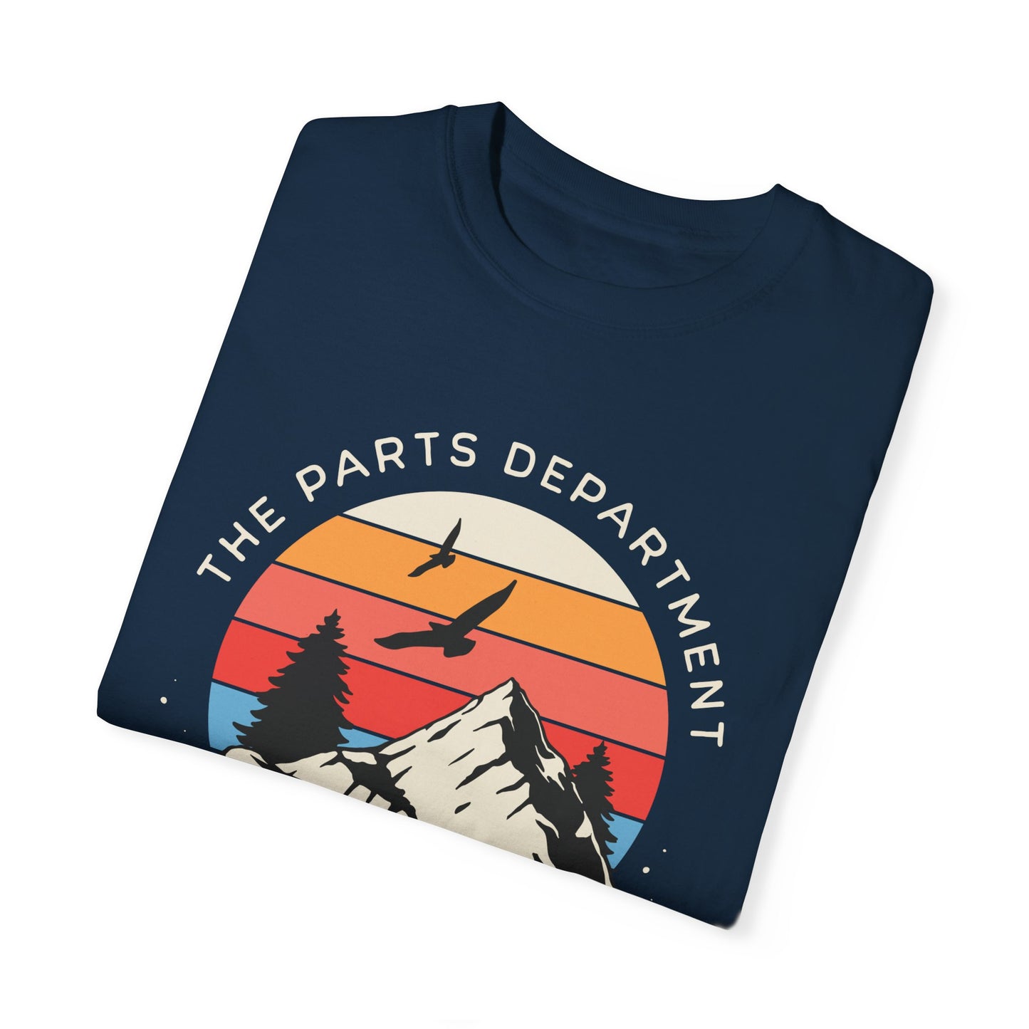 The Parts Department - Back Orders Await Unisex Dyed T-shirt Dealership employee gift ideas, birthday gifts father's day Valentine's day