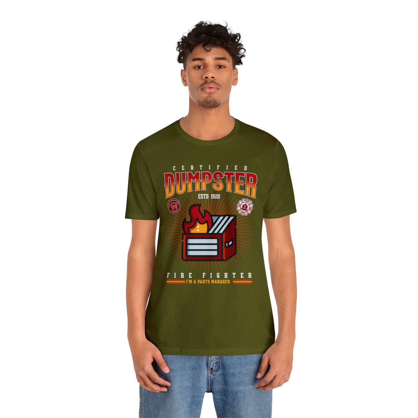 Certified Dumpster Fire Fighter Parts Manager Shirt, Gift for Parts Manager, Dealership Employee, Parts Counter Person, Birthday Day