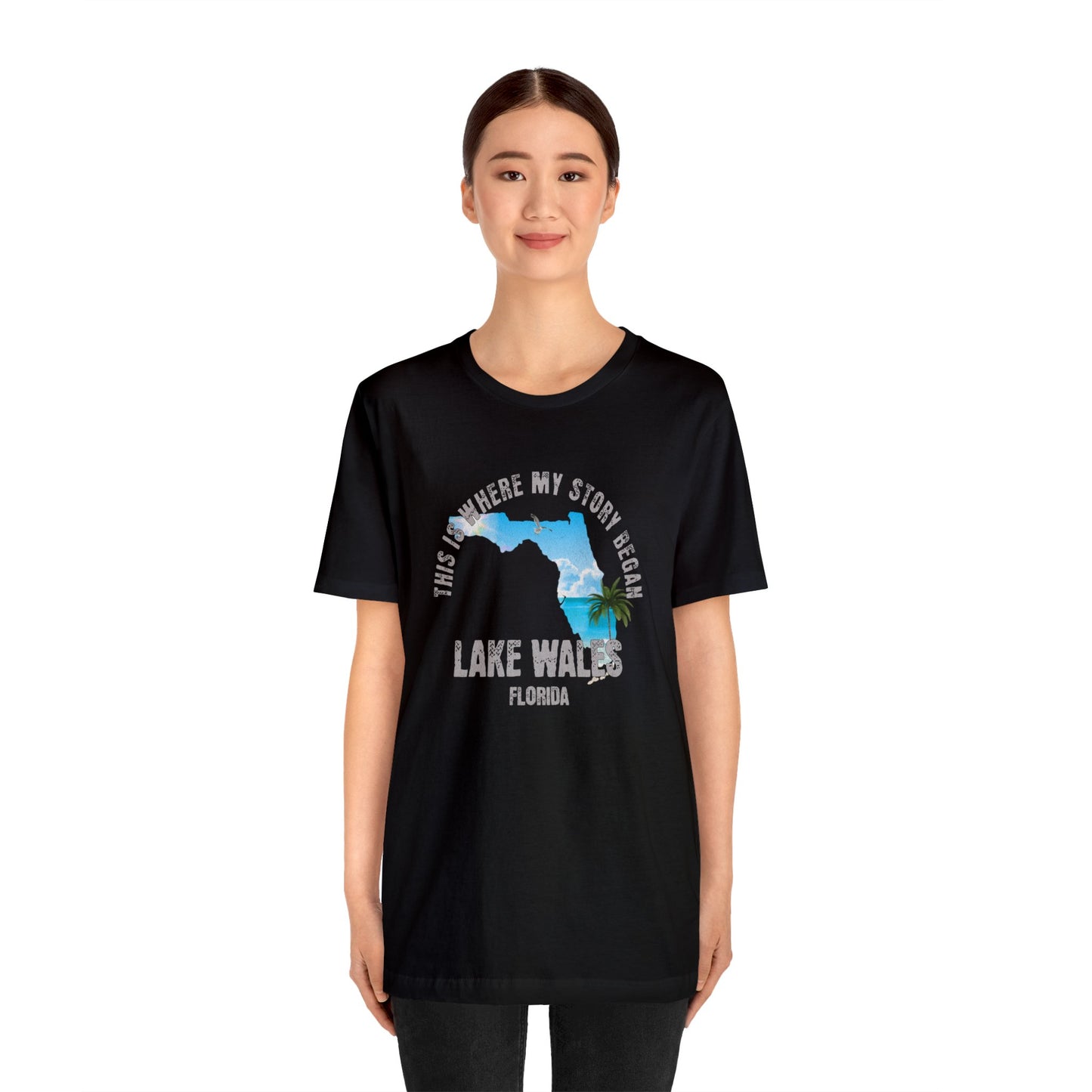 State of Florida T-Shirt - This is where my story began Lake Wales Florida, Birthday Gift, Origin Story, Home Town, Gift for Dad
