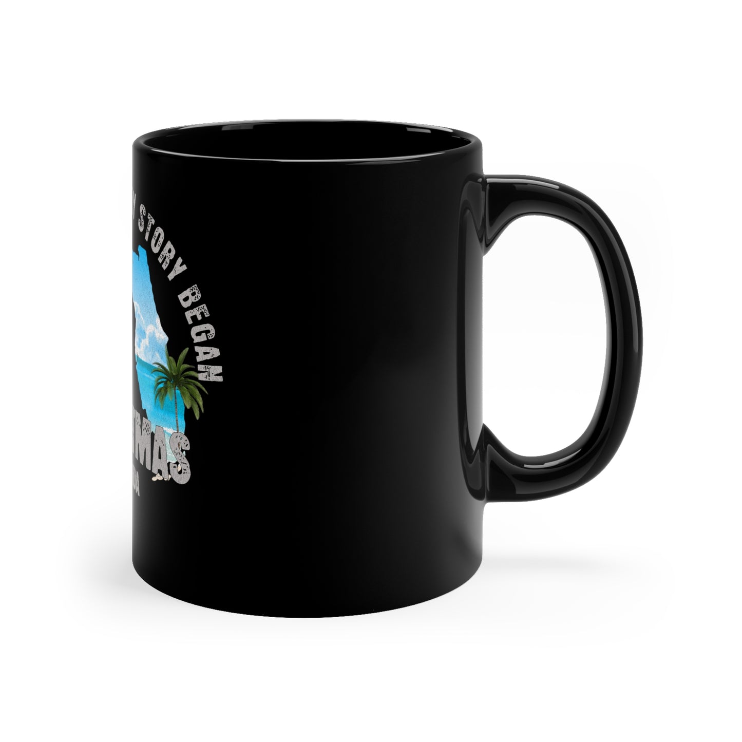 Christmas Florida Where My Story Began Souvernirs  11oz Black Coffee Mug Home Town Home Grown