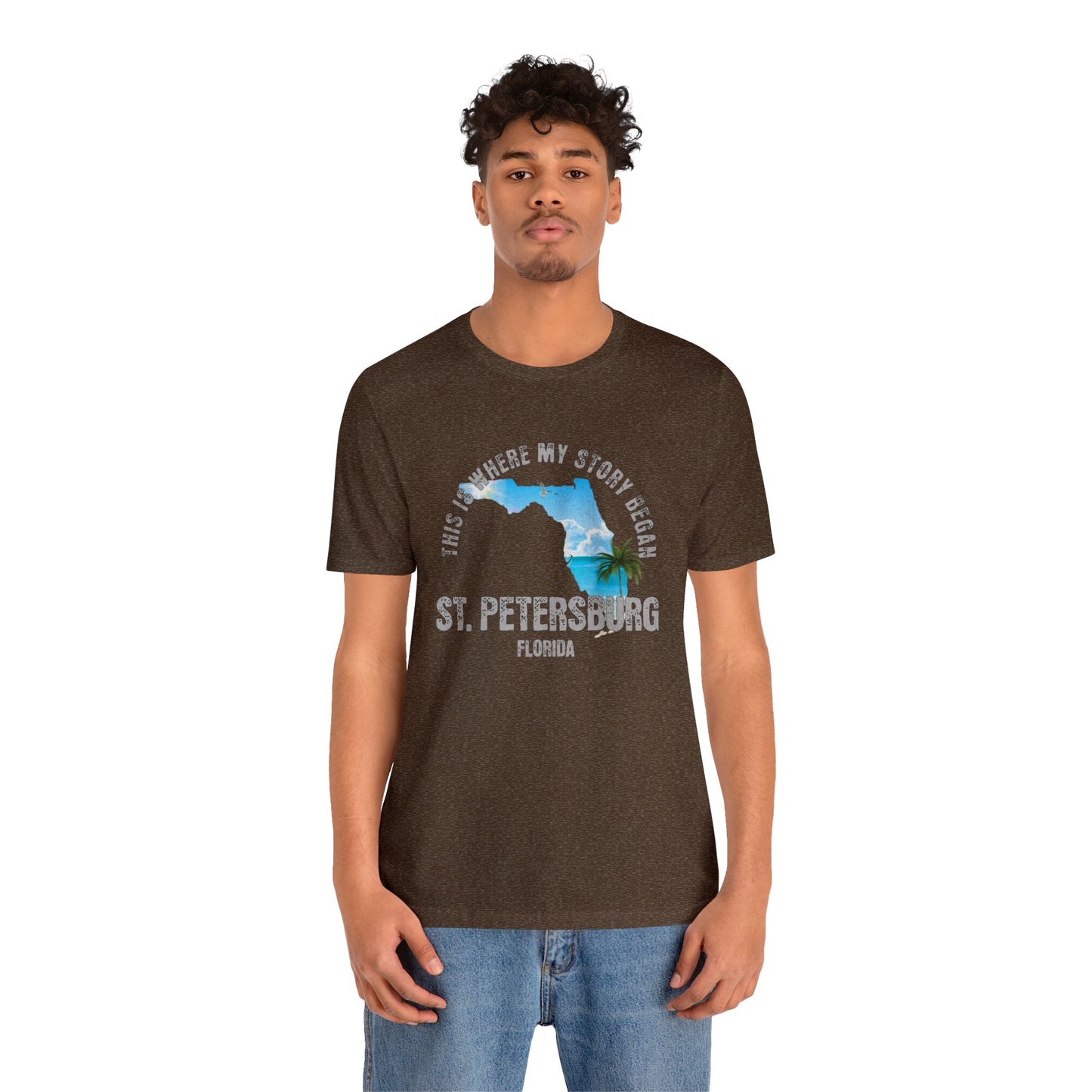 State of Florida T-Shirt - This is where my story began St. Petersburg Florida, Birthday Gift, Origin Story, Home Town, Gift for Dad, Mom