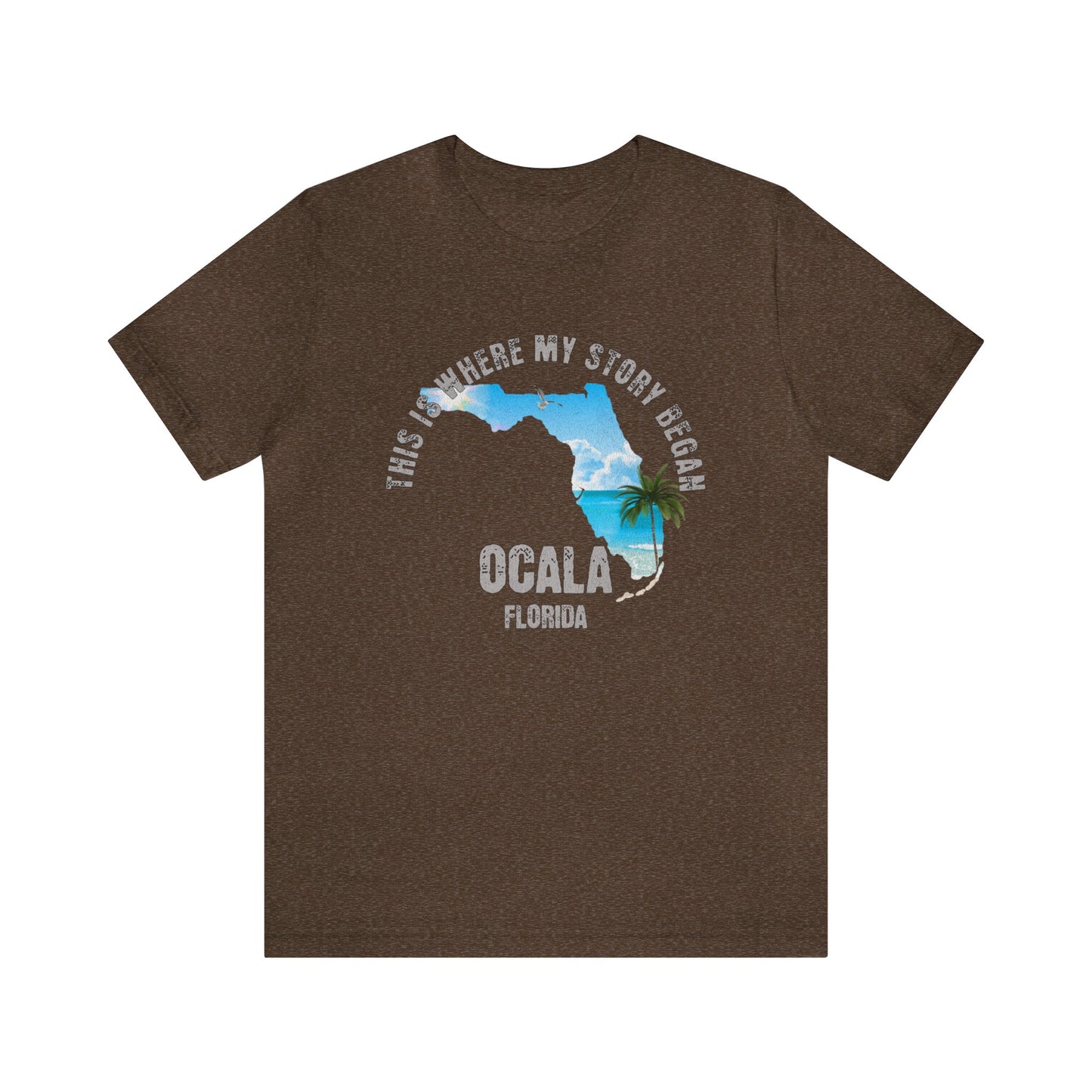 State of Florida T-Shirt - This is where my story began Ocala Florida, Birthday Gift, Origin Story, Home Town, Gift for Dad