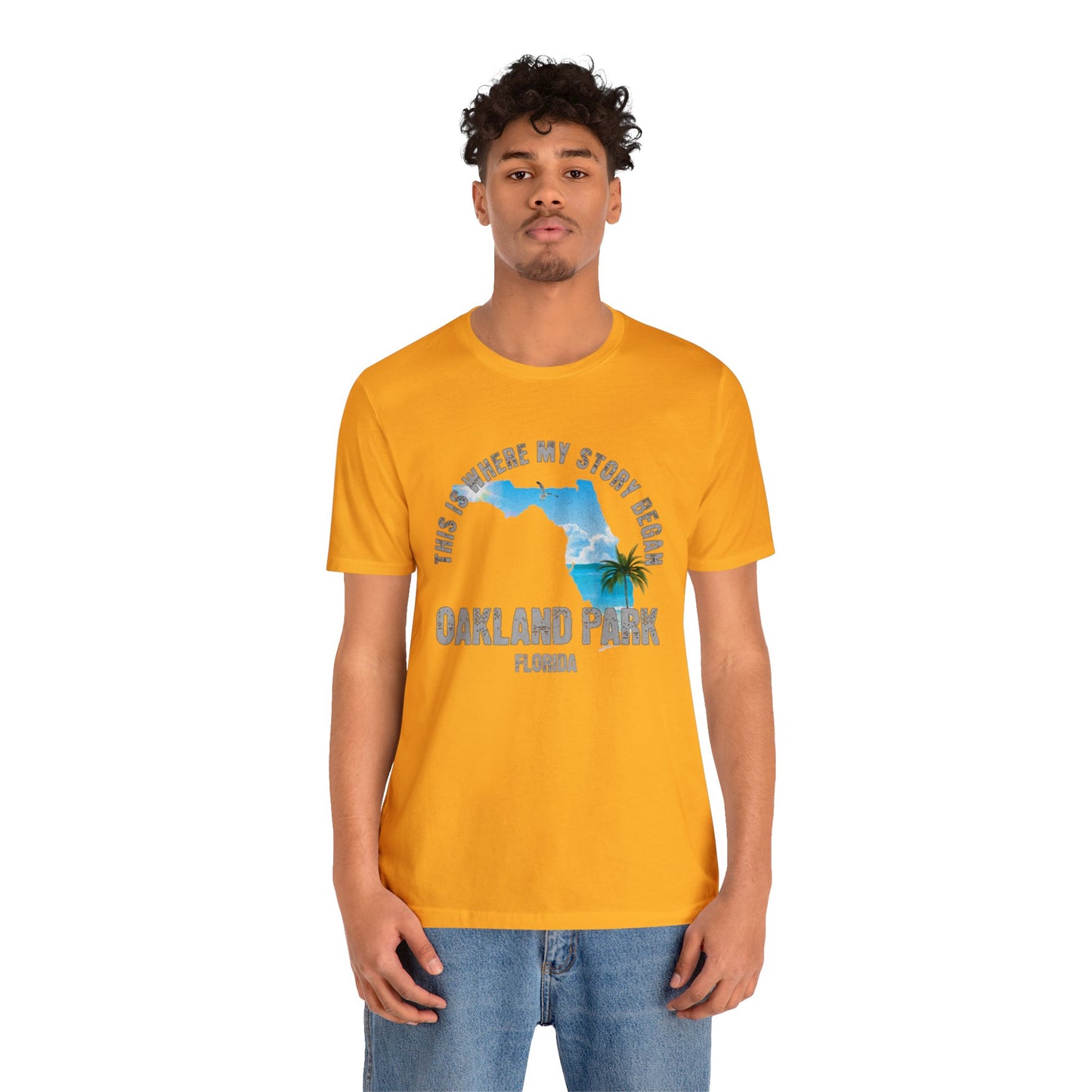 State of Florida T-Shirt - This is where my story began Oakland Park Florida, Birthday Gift, Origin Story, Home Town, Gift for Dad