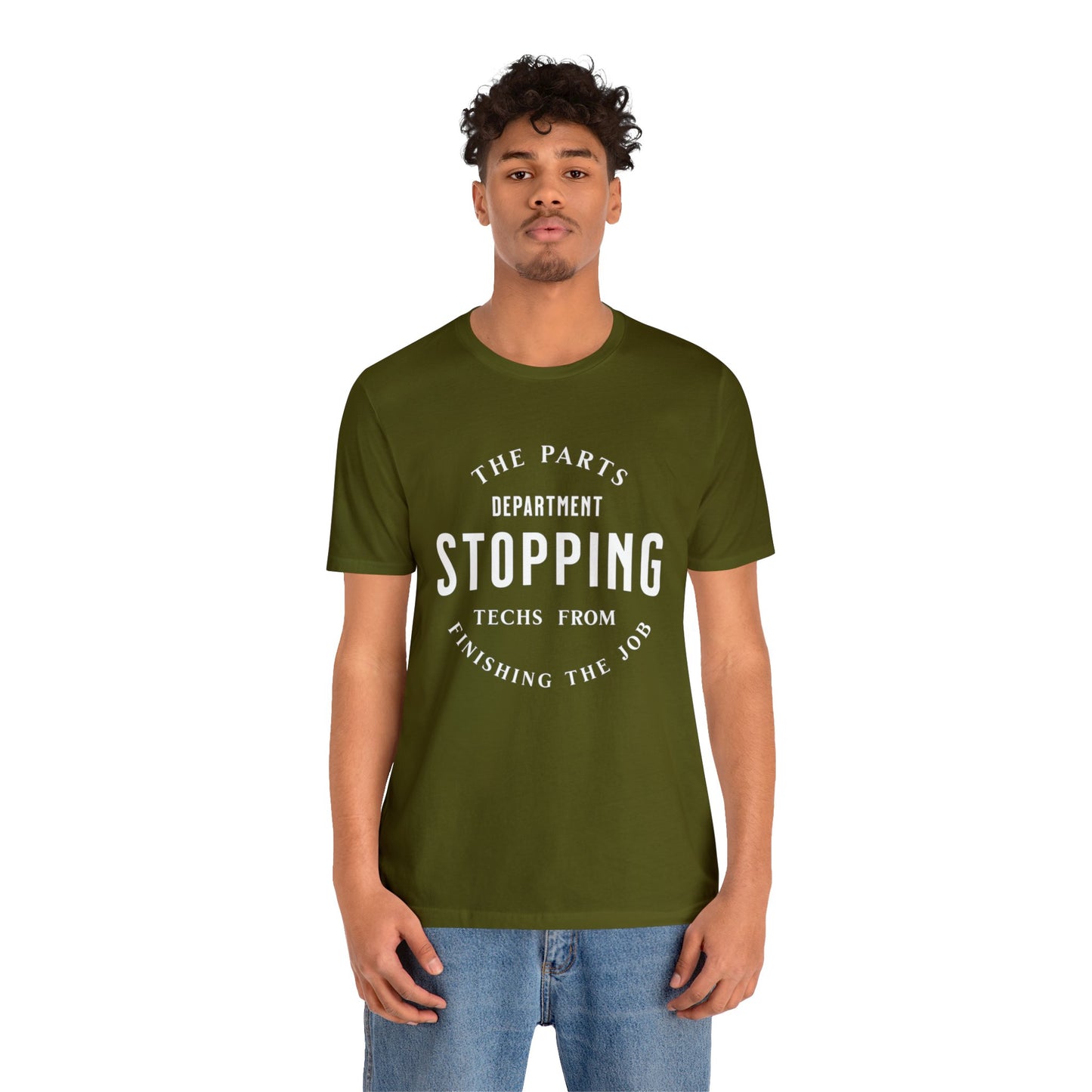 The Parts Department, Stopping Techs From Finishing the Job Shirt, Gift for Parts Manager, Dealership Employee, Parts Counter Person