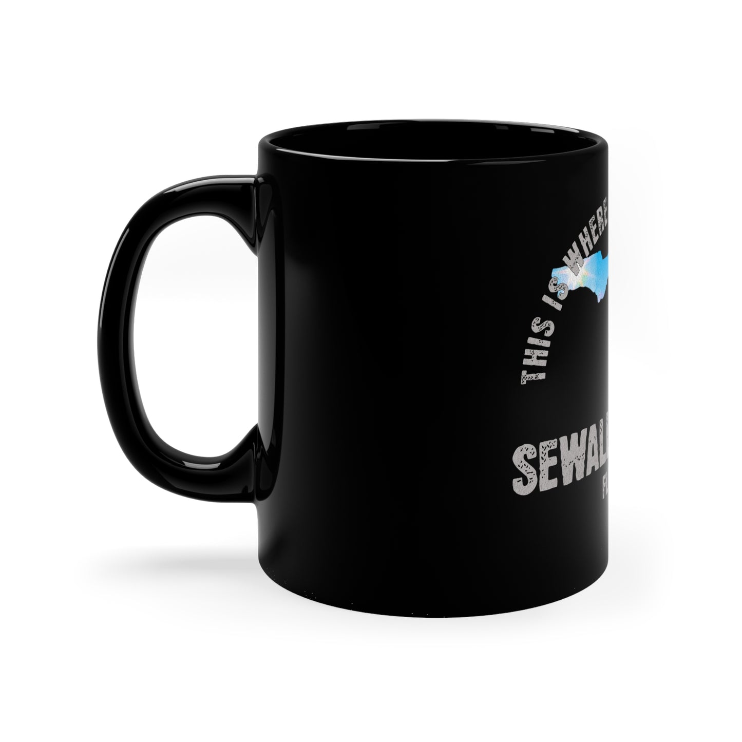 Sewall's Point Florida Where My Story Began Souvernirs  11oz Black Coffee Mug Home Town Home Grown