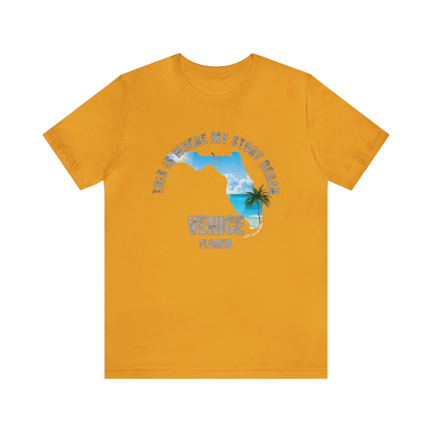 State of Florida T-Shirt - This is where my story began Venice Florida, Birthday Gift, Origin Story, Home Town, Gift for Dad, Gift for Mom