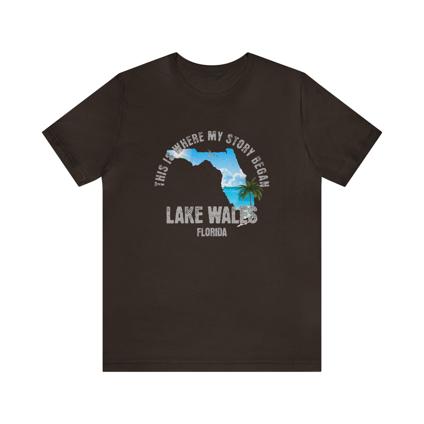 State of Florida T-Shirt - This is where my story began Lake Wales Florida, Birthday Gift, Origin Story, Home Town, Gift for Dad