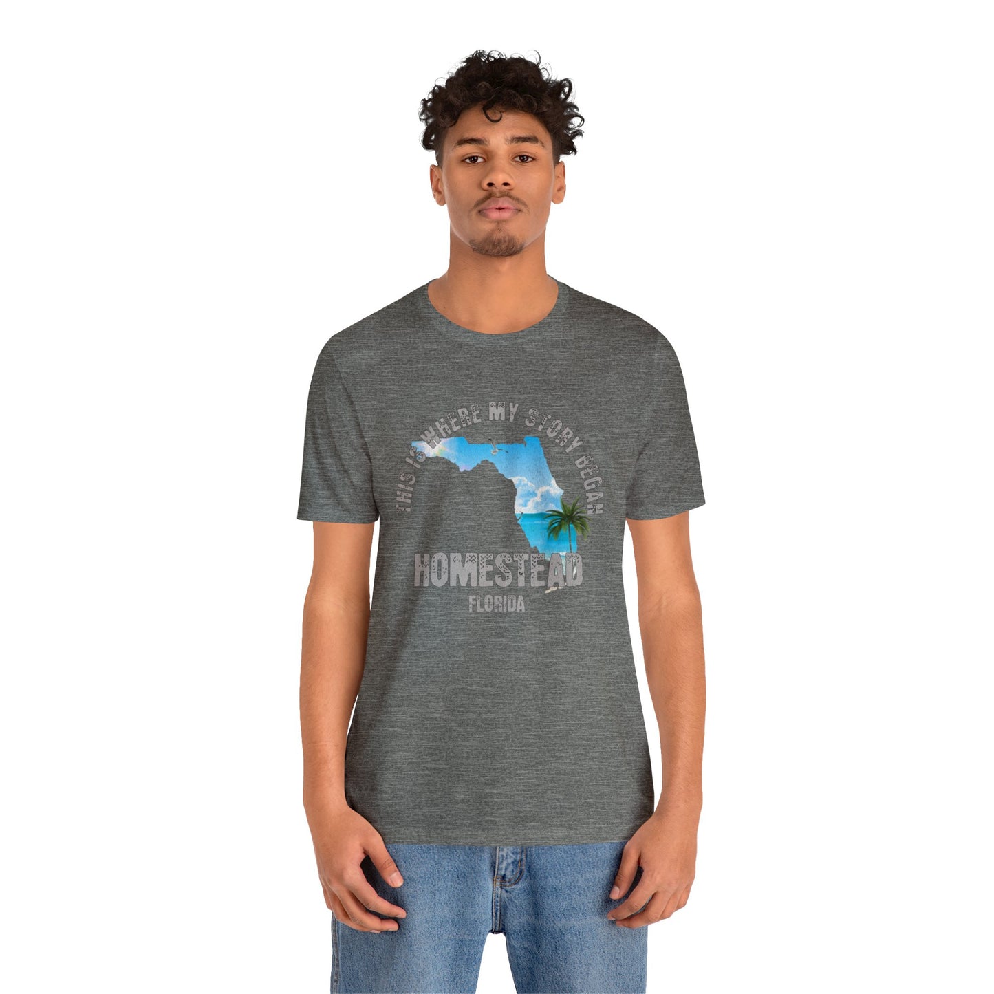 State of Florida T-Shirt - This is where my story began Homestead Florida, Birthday Gift, Origin Story, Home Town, Gift for Dad