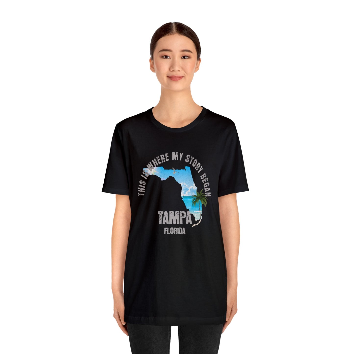 State of Florida T-Shirt - This is where my story began Tampa Florida, Birthday Gift, Origin Story, Home Town, Gift for Dad, Mom