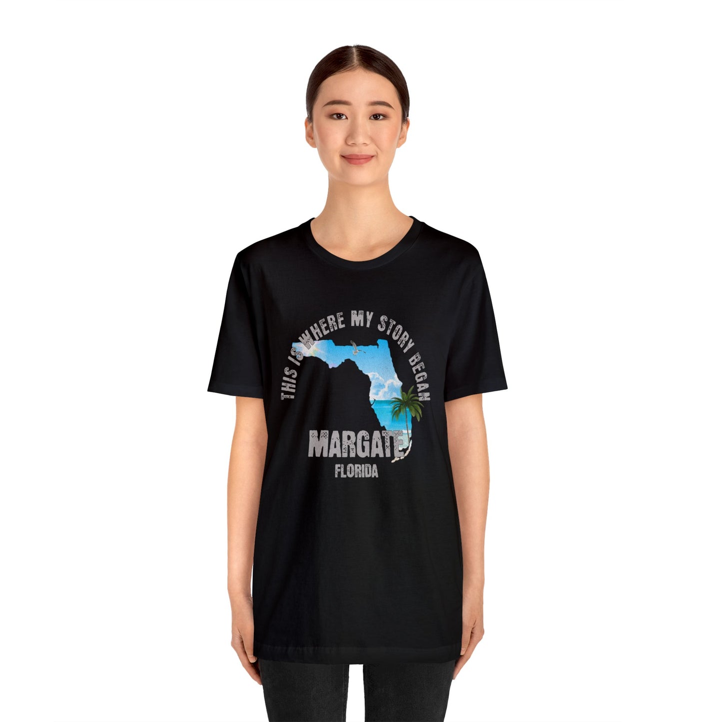 State of Florida T-Shirt - This is where my story began Margate Florida, Birthday Gift, Origin Story, Home Town, Gift for Dad