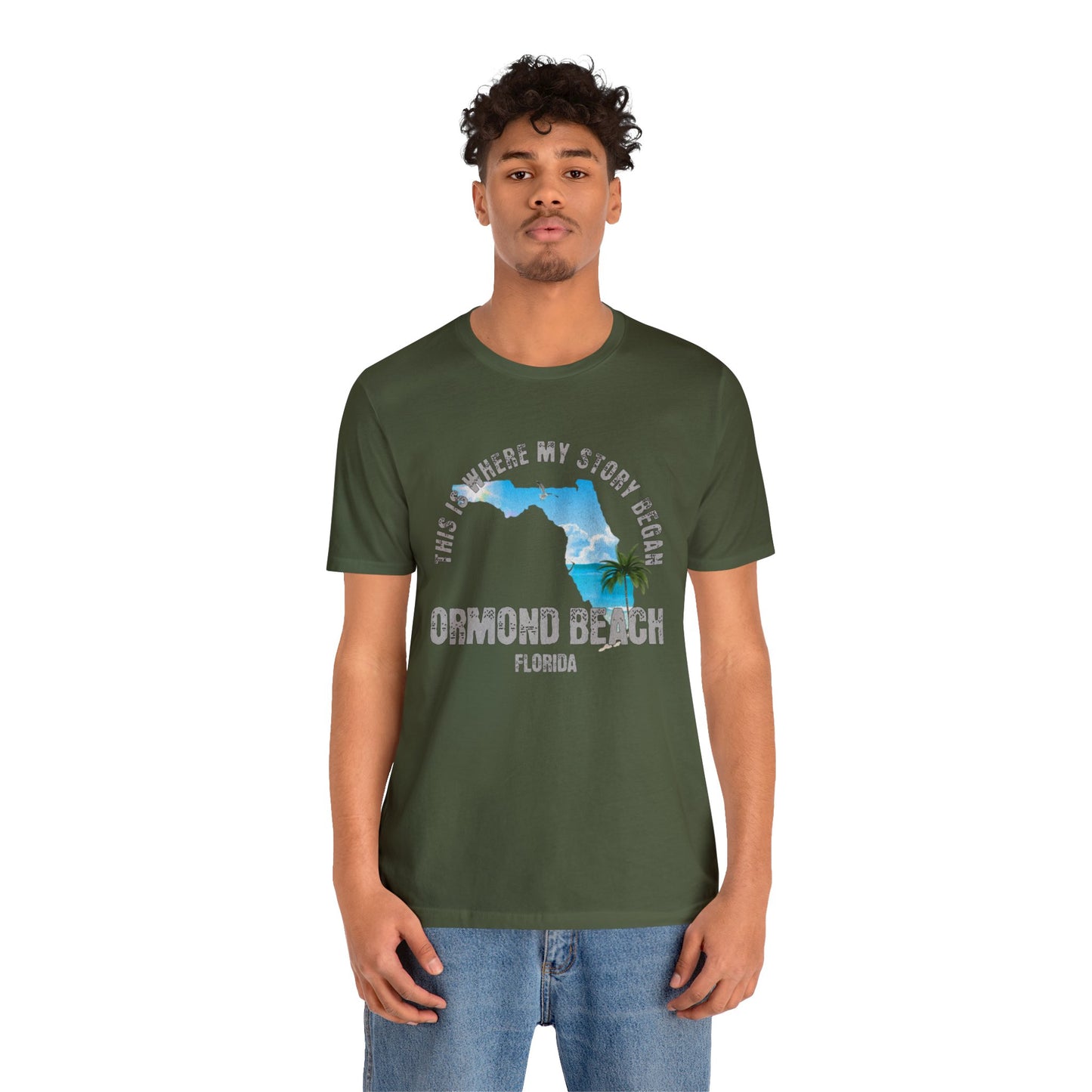 State of Florida T-Shirt - This is where my story began Ormond Beach Florida, Birthday Gift, Origin Story, Home Town, Gift for Dad